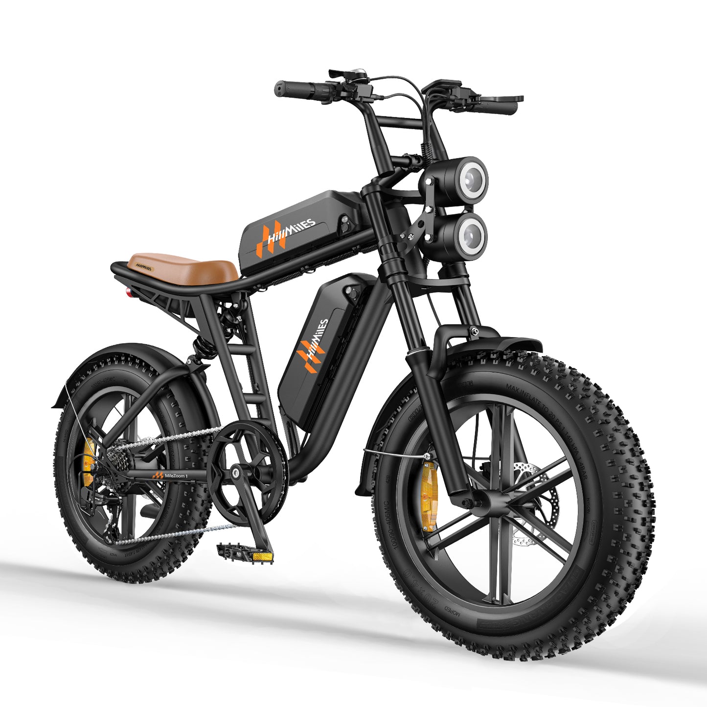 Hillmiles MILEZOOM1 750W Powerful Motor 52V31.2AH Dual Battery Electric Bicycle